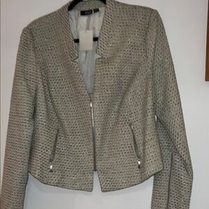 Bebe Textured Beige Blazer